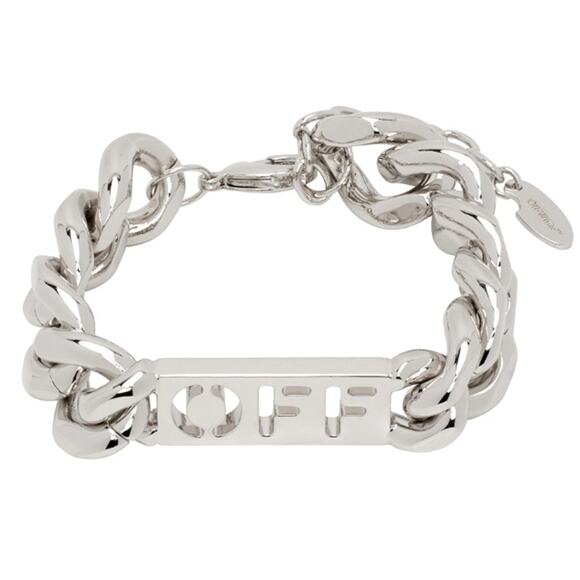 OFF-WHITE Silver 'Off' Chain Bracelet*NEW*Dustbag*BOX*ADJUSTABLE